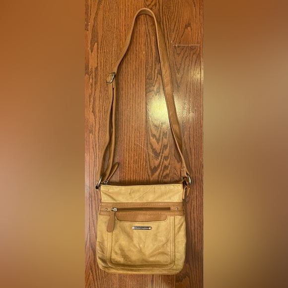 Stone Mountain USA Purse/Crossbody Brown Leather Adjustable Strap Pockets - Picture 1 of 8